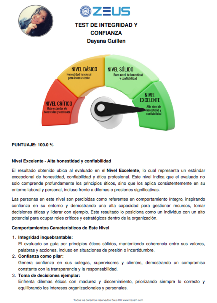 Teste de Integridade e Confiança 